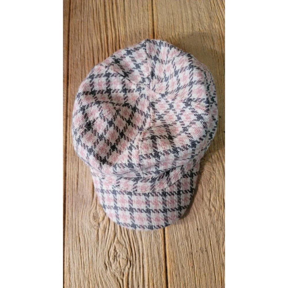 Pink and Gray Page Boy Hat